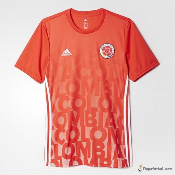 Camiseta Colombia Pre Match 2017 Naranja